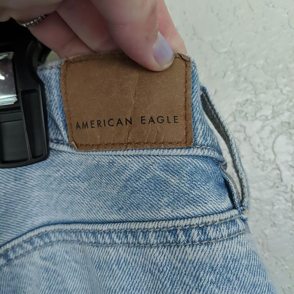 American Eagle Highest Rise 90s Boyfriend Jeans 12 Long Distressed Punk Grunge - Picture 10 of 11